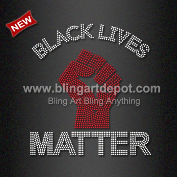 Hot Selling Rhinestone Iron ons Transfer Black Lives Matter Factory Sale Hot Selling Rhinestone Iron ons Transfer Black Lives Matter Factory Sale